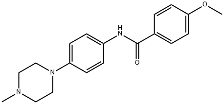 4-methoxy-N-[4-(4-methyl-1-piperazinyl)phenyl]benzamide 化学構造式