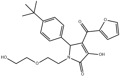 5-(4-tert-butylphenyl)-4-(2-furoyl)-3-hydroxy-1-[2-(2-hydroxyethoxy)ethyl]-1,5-dihydro-2H-pyrrol-2-one Structure