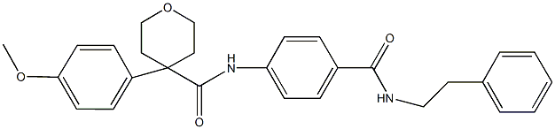 4-(4-methoxyphenyl)-N-(4-{[(2-phenylethyl)amino]carbonyl}phenyl)tetrahydro-2H-pyran-4-carboxamide|