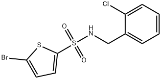 5-bromo-N-(2-chlorobenzyl)-2-thiophenesulfonamide 结构式