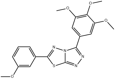6-(3-methoxyphenyl)-3-(3,4,5-trimethoxyphenyl)[1,2,4]triazolo[3,4-b][1,3,4]thiadiazole Struktur