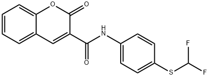 N-{4-[(difluoromethyl)sulfanyl]phenyl}-2-oxo-2H-chromene-3-carboxamide,578751-68-5,结构式