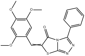 3-phenyl-6-(2,4,5-trimethoxybenzylidene)[1,3]thiazolo[2,3-c][1,2,4]triazol-5(6H)-one Struktur