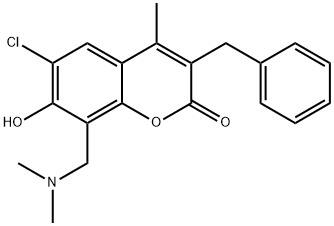 3-benzyl-6-chloro-8-[(dimethylamino)methyl]-7-hydroxy-4-methyl-2H-chromen-2-one,578754-36-6,结构式