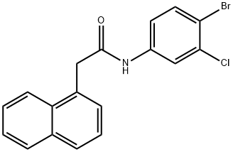 N-(4-bromo-3-chlorophenyl)-2-(1-naphthyl)acetamide,581782-00-5,结构式