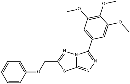 6-(phenoxymethyl)-3-(3,4,5-trimethoxyphenyl)[1,2,4]triazolo[3,4-b][1,3,4]thiadiazole,585550-44-3,结构式