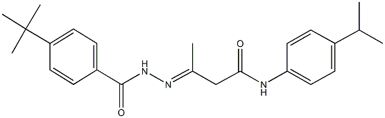 3-[(4-tert-butylbenzoyl)hydrazono]-N-(4-isopropylphenyl)butanamide Structure