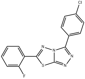 3-(4-chlorophenyl)-6-(2-fluorophenyl)[1,2,4]triazolo[3,4-b][1,3,4]thiadiazole,587873-61-8,结构式