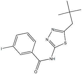 3-iodo-N-(5-neopentyl-1,3,4-thiadiazol-2-yl)benzamide Struktur