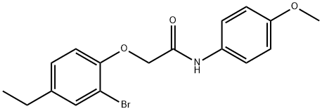 2-(2-bromo-4-ethylphenoxy)-N-(4-methoxyphenyl)acetamide Struktur