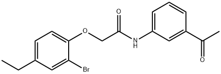N-(3-acetylphenyl)-2-(2-bromo-4-ethylphenoxy)acetamide Structure