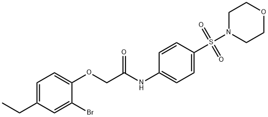 590400-52-5 2-(2-bromo-4-ethylphenoxy)-N-[4-(4-morpholinylsulfonyl)phenyl]acetamide