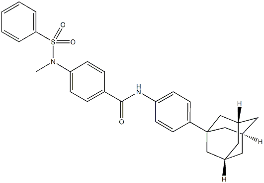 N-[4-(1-adamantyl)phenyl]-4-[methyl(phenylsulfonyl)amino]benzamide Struktur