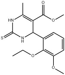 591761-05-6 methyl 6-(2-ethoxy-3-methoxyphenyl)-4-methyl-2-sulfanyl-1,6-dihydropyrimidine-5-carboxylate
