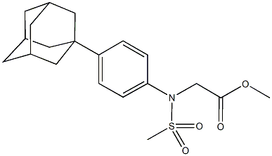 methyl [4-(1-adamantyl)(methylsulfonyl)anilino]acetate Struktur