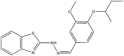 4-sec-butoxy-3-methoxybenzaldehyde 1,3-benzothiazol-2-ylhydrazone Struktur
