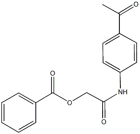 2-(4-acetylanilino)-2-oxoethyl benzoate 结构式