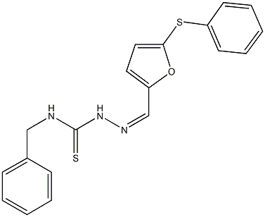 5-(phenylsulfanyl)-2-furaldehyde N-benzylthiosemicarbazone Struktur