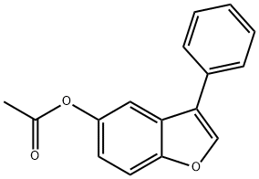 3-phenyl-1-benzofuran-5-yl acetate Struktur