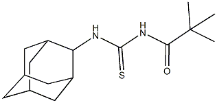 N-(2-adamantyl)-N'-(2,2-dimethylpropanoyl)thiourea Struktur