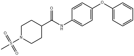 1-(methylsulfonyl)-N-(4-phenoxyphenyl)-4-piperidinecarboxamide Struktur