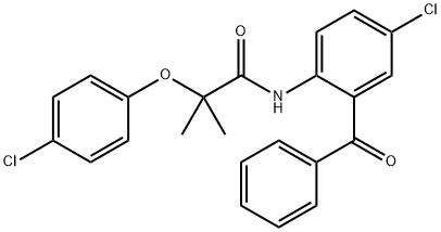 N-(2-benzoyl-4-chlorophenyl)-2-(4-chlorophenoxy)-2-methylpropanamide Structure