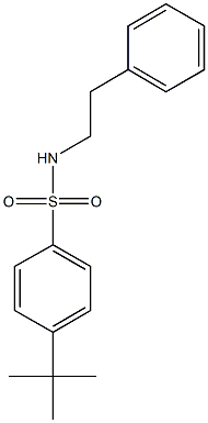 4-tert-butyl-N-(2-phenylethyl)benzenesulfonamide 结构式