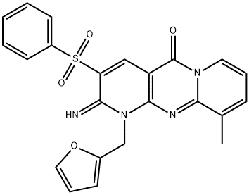 606951-92-2 1-(2-furylmethyl)-2-imino-10-methyl-3-(phenylsulfonyl)-1,2-dihydro-5H-dipyrido[1,2-a:2,3-d]pyrimidin-5-one