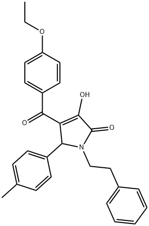 607337-36-0 4-(4-ethoxybenzoyl)-3-hydroxy-5-(4-methylphenyl)-1-(2-phenylethyl)-1,5-dihydro-2H-pyrrol-2-one