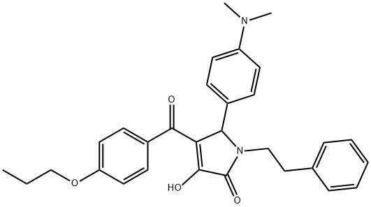 607338-13-6 5-[4-(dimethylamino)phenyl]-3-hydroxy-1-(2-phenylethyl)-4-(4-propoxybenzoyl)-1,5-dihydro-2H-pyrrol-2-one