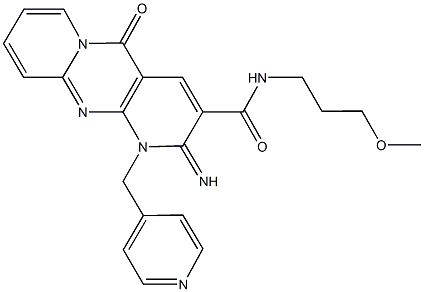 2-imino-N-(3-methoxypropyl)-5-oxo-1-(4-pyridinylmethyl)-1,5-dihydro-2H-dipyrido[1,2-a:2,3-d]pyrimidine-3-carboxamide Structure
