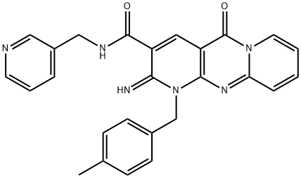 2-imino-1-(4-methylbenzyl)-5-oxo-N-(3-pyridinylmethyl)-1,5-dihydro-2H-dipyrido[1,2-a:2,3-d]pyrimidine-3-carboxamide Structure