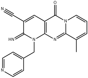 608104-09-2 2-imino-10-methyl-5-oxo-1-(4-pyridinylmethyl)-1,5-dihydro-2H-dipyrido[1,2-a:2,3-d]pyrimidine-3-carbonitrile