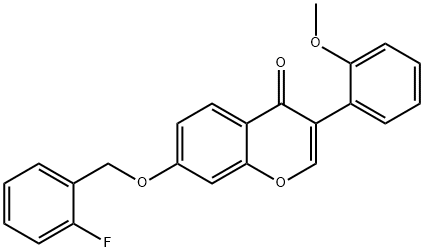 7-[(2-fluorobenzyl)oxy]-3-(2-methoxyphenyl)-4H-chromen-4-one Structure