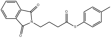 S-(4-methylphenyl) 4-(1,3-dioxo-1,3-dihydro-2H-isoindol-2-yl)butanethioate Struktur