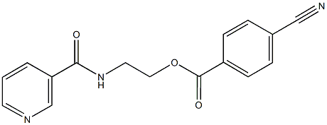 2-[(3-pyridinylcarbonyl)amino]ethyl 4-cyanobenzoate Structure