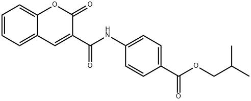 isobutyl 4-{[(2-oxo-2H-chromen-3-yl)carbonyl]amino}benzoate Struktur