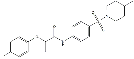 2-(4-fluorophenoxy)-N-{4-[(4-methyl-1-piperidinyl)sulfonyl]phenyl}propanamide|