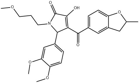 5-(3,4-dimethoxyphenyl)-3-hydroxy-1-(3-methoxypropyl)-4-[(2-methyl-2,3-dihydro-1-benzofuran-5-yl)carbonyl]-1,5-dihydro-2H-pyrrol-2-one|