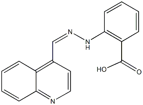 2-[2-(4-quinolinylmethylene)hydrazino]benzoic acid 化学構造式
