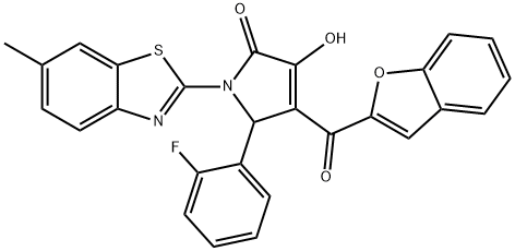 618872-40-5 4-(1-benzofuran-2-ylcarbonyl)-5-(2-fluorophenyl)-3-hydroxy-1-(6-methyl-1,3-benzothiazol-2-yl)-1,5-dihydro-2H-pyrrol-2-one