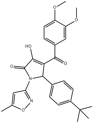 5-(4-tert-butylphenyl)-4-(3,4-dimethoxybenzoyl)-3-hydroxy-1-(5-methyl-3-isoxazolyl)-1,5-dihydro-2H-pyrrol-2-one|