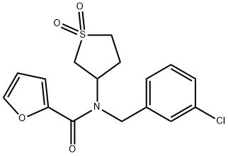 N-(3-chlorobenzyl)-N-(1,1-dioxidotetrahydro-3-thienyl)-2-furamide Structure