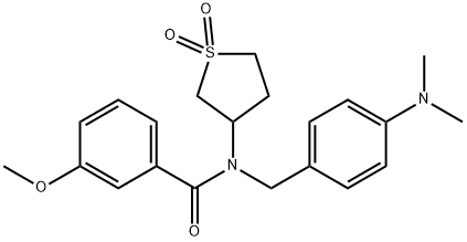 N-[4-(dimethylamino)benzyl]-N-(1,1-dioxidotetrahydro-3-thienyl)-3-methoxybenzamide Structure