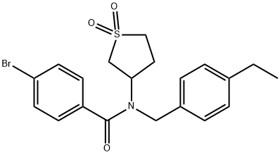 4-bromo-N-(1,1-dioxidotetrahydro-3-thienyl)-N-(4-ethylbenzyl)benzamide,620562-43-8,结构式