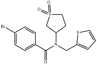 620563-74-8 4-bromo-N-(1,1-dioxidotetrahydro-3-thienyl)-N-(2-thienylmethyl)benzamide