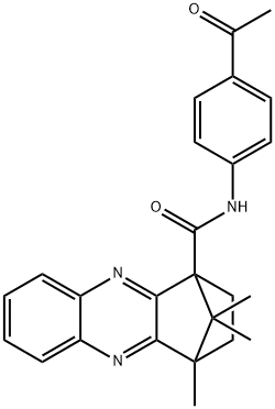 N-(4-acetylphenyl)-12,15,15-trimethyl-3,10-diazatetracyclo[10.2.1.0~2,11~.0~4,9~]pentadeca-2(11),3,5,7,9-pentaene-1-carboxamide 结构式
