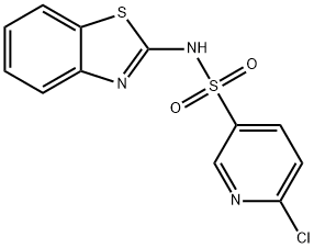 N-(1,3-benzothiazol-2-yl)-6-chloro-3-pyridinesulfonamide Structure