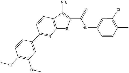 625369-93-9 3-amino-N-(3-chloro-4-methylphenyl)-6-(3,4-dimethoxyphenyl)thieno[2,3-b]pyridine-2-carboxamide