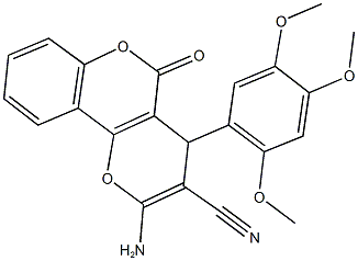 625372-83-0 2-amino-5-oxo-4-(2,4,5-trimethoxyphenyl)-4H,5H-pyrano[3,2-c]chromene-3-carbonitrile